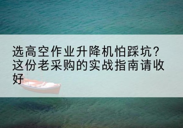 右玉高空作业升降机厂家推荐-选高空作业升降机怕踩坑？这份老采购的实战指南请收好