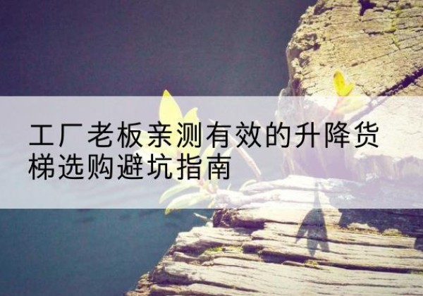 右玉升降货梯怎么选-工厂老板亲测有效的升降货梯选购避坑指南